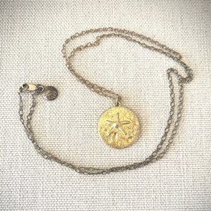 J. Crew Vintage Gold Sand Dollar Pendant Necklace